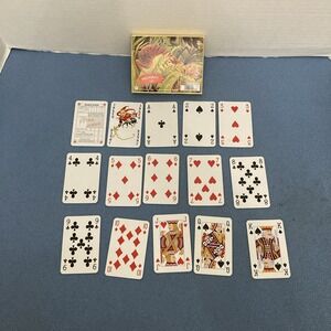 Piatnik Rousseau Tiger Double Deck Playing Cards 2x55 w/Jokers & Bridge Scoring